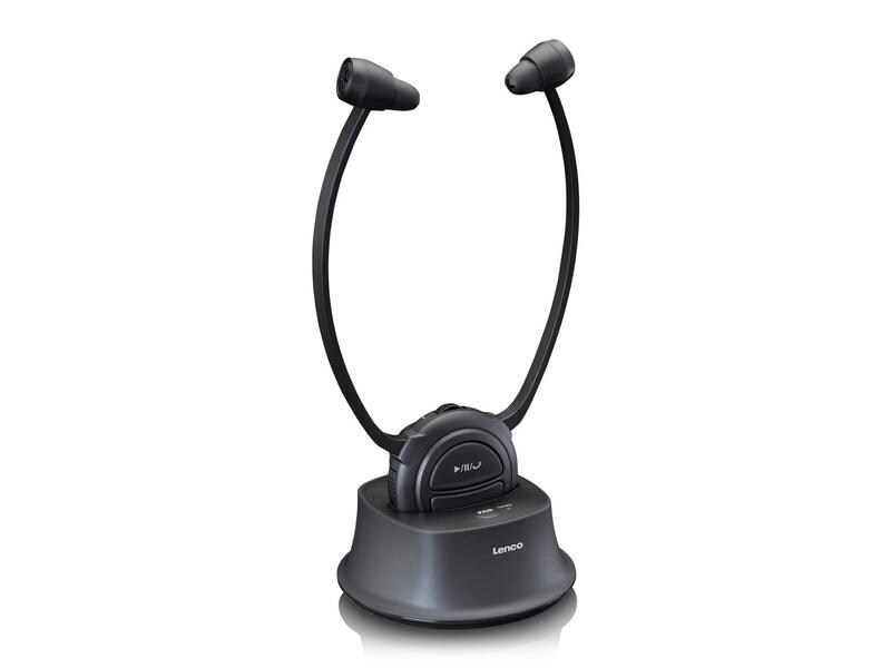 Lenco TV-Kopfhörer HPW-400 Schwarz Bluetooth-Hörverstärker/ Kopfhörer