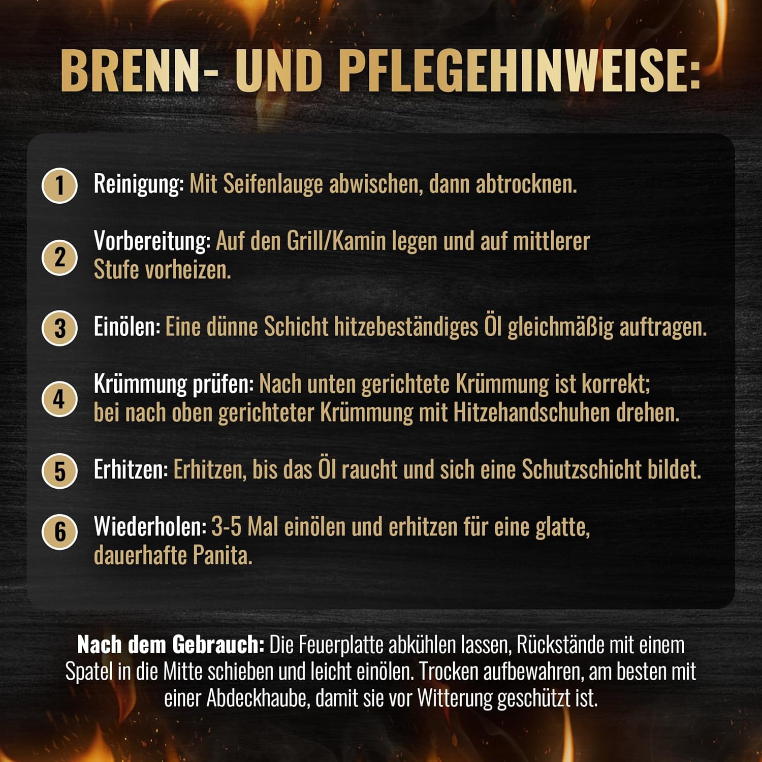Feuerplatte für Feuertonne Kugelgrill Handgriffe 80 cm, 8 mm Stärke #98 – INKL. Grilleinsatz, Grillplatte für Feuertonne & Feuerschale, Massive Stahlplatte Plancha Grillring für BBQ & Teppanyaki