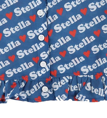 Stella McCartney Kids T-Shirt - Blau m. Logo-Print