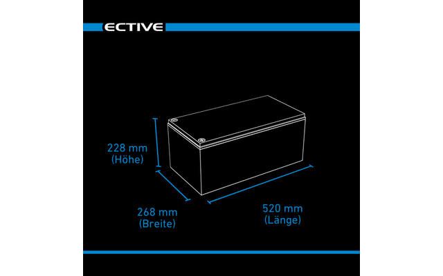 Ective LC BT 12 V LiFePO4 Lithium Versorgungsbatterie