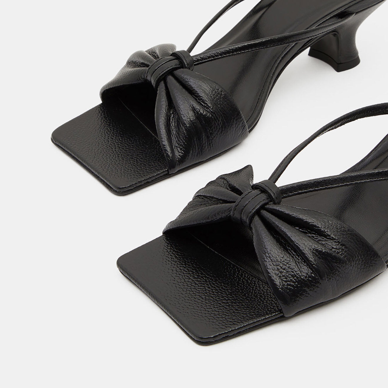 By Far Mules en Cuir noires - Talon 5 cm