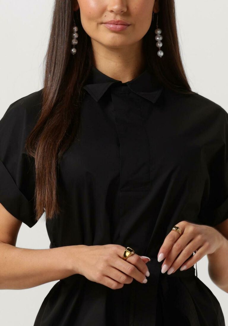 SUNCOO zwarte suncoo midi jurk clodie