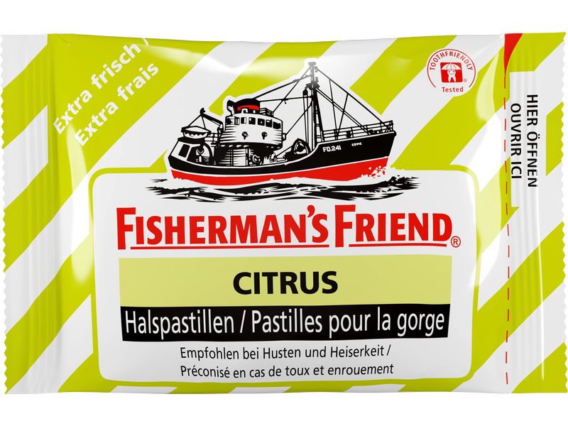 Fisherman's Bonbons Citrus 25 g Pastille bei Husten und Heiserkeit