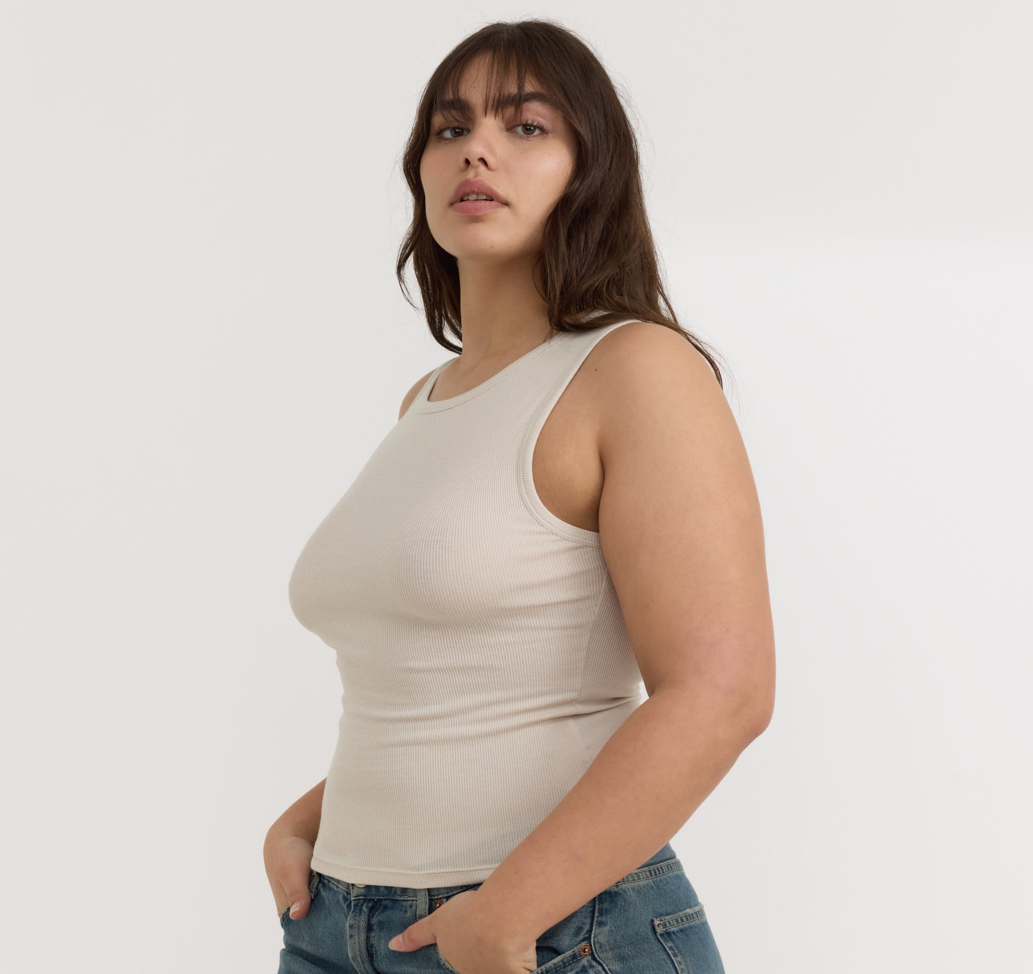 ORGANIC COTTON<br>Core Rib Tank Top