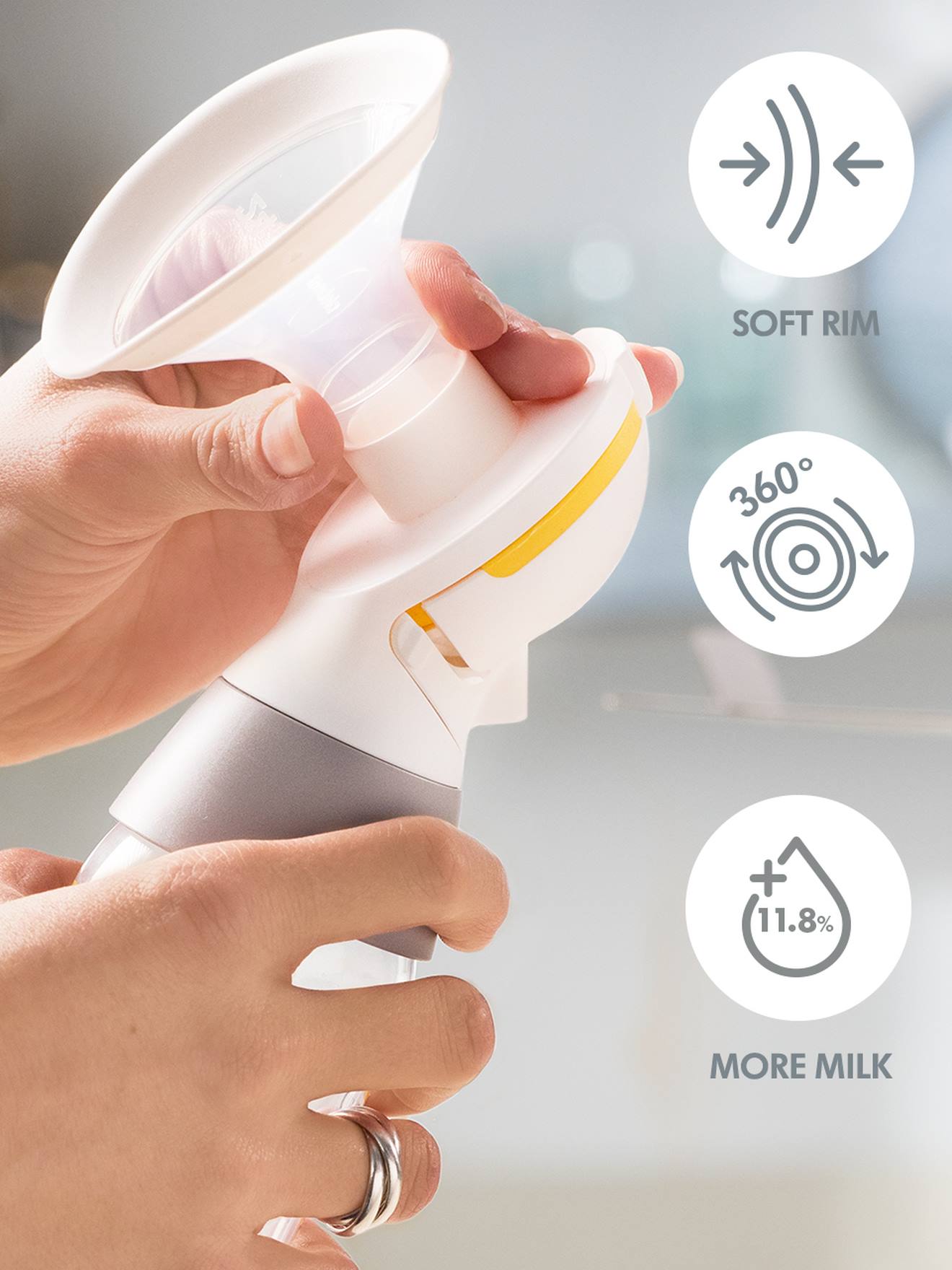 Bomba tira-leite elétrica dupla recarregável Medela Swing Maxi + 2 funis (amarelo médio, bicolor/multicolorido)
