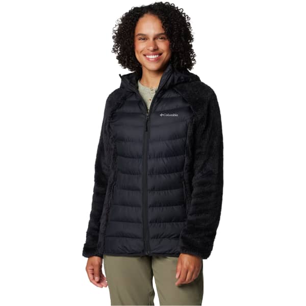 Doudoune randonnée COLUMBIA W POWDER LITE II SHERPA HYBRID JACKET BLACK