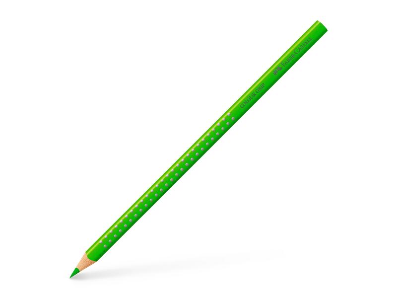 Faber-Castell Farbstifte Colour Grip Grasgrün Buntstift mit ergonomischer Dreikantform