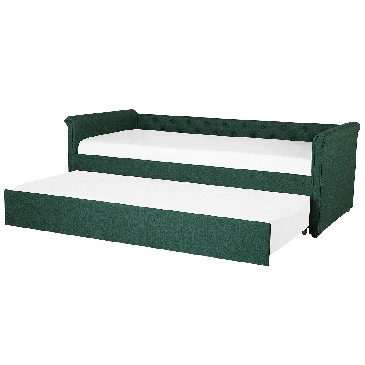 Beliani Libourne Lit 80x200 cm Tissu Vert