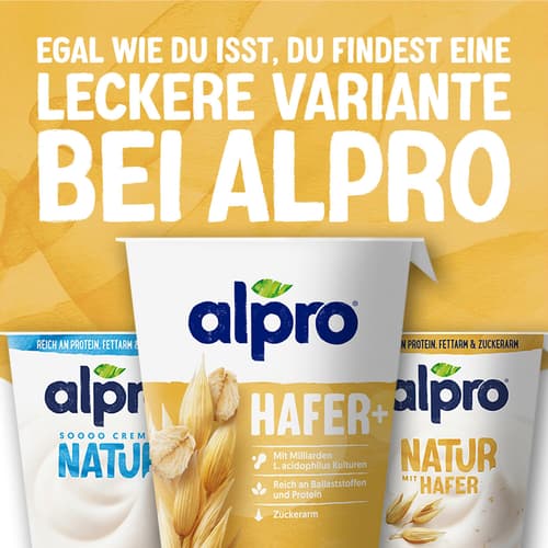 Alpro Joghurtalternative auf Sojabasis, Hafer+ Natur