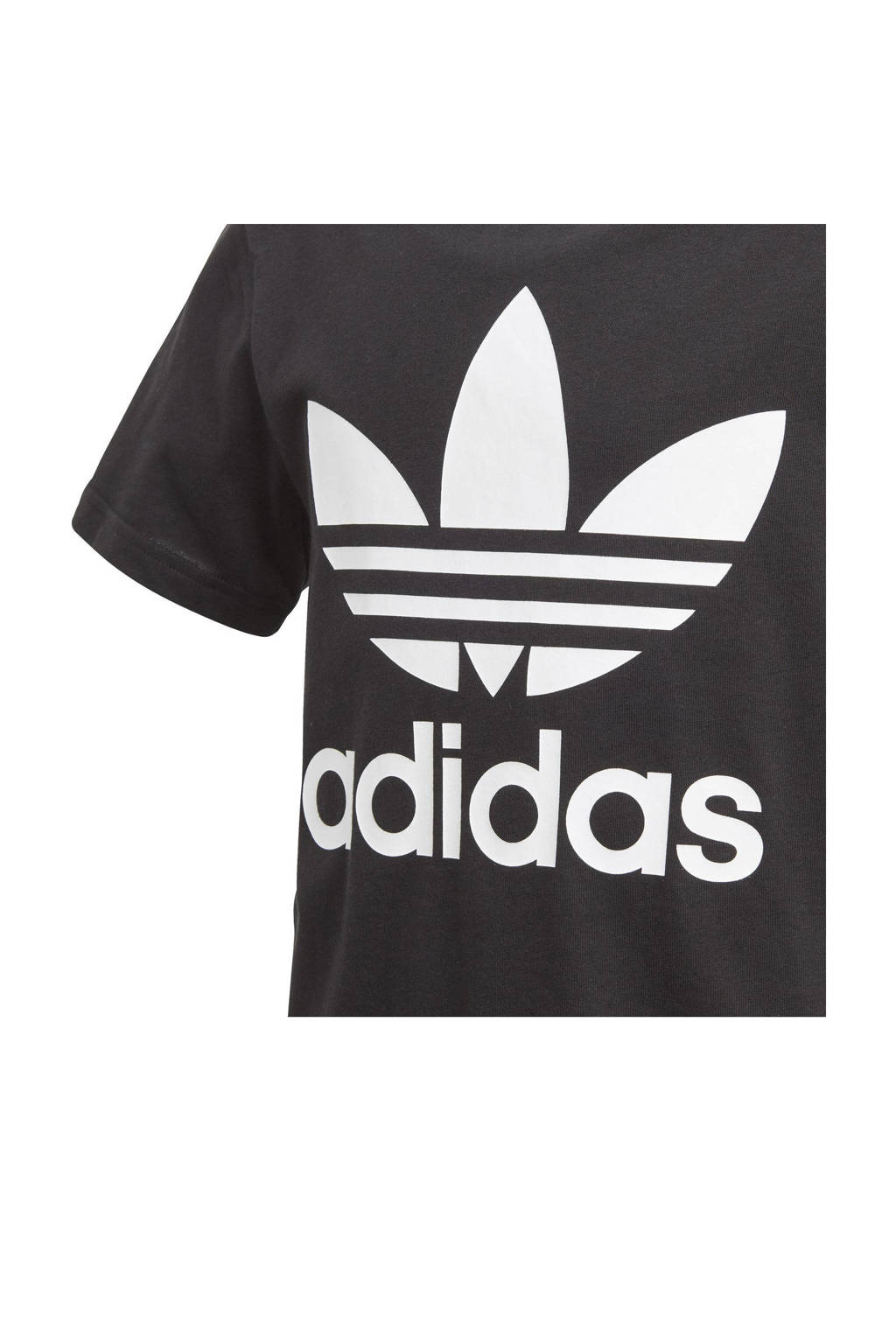 adidas T-shirt Trefoil zwart/wit