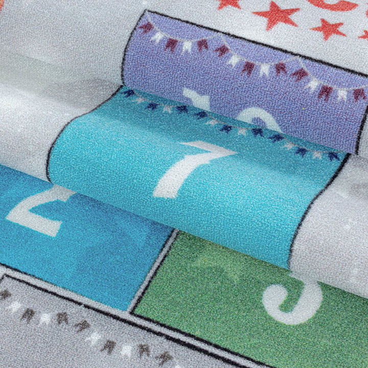 Speelkleed - Pleun Circus Hinkelbaan Grijs | Hink-stap-sprong