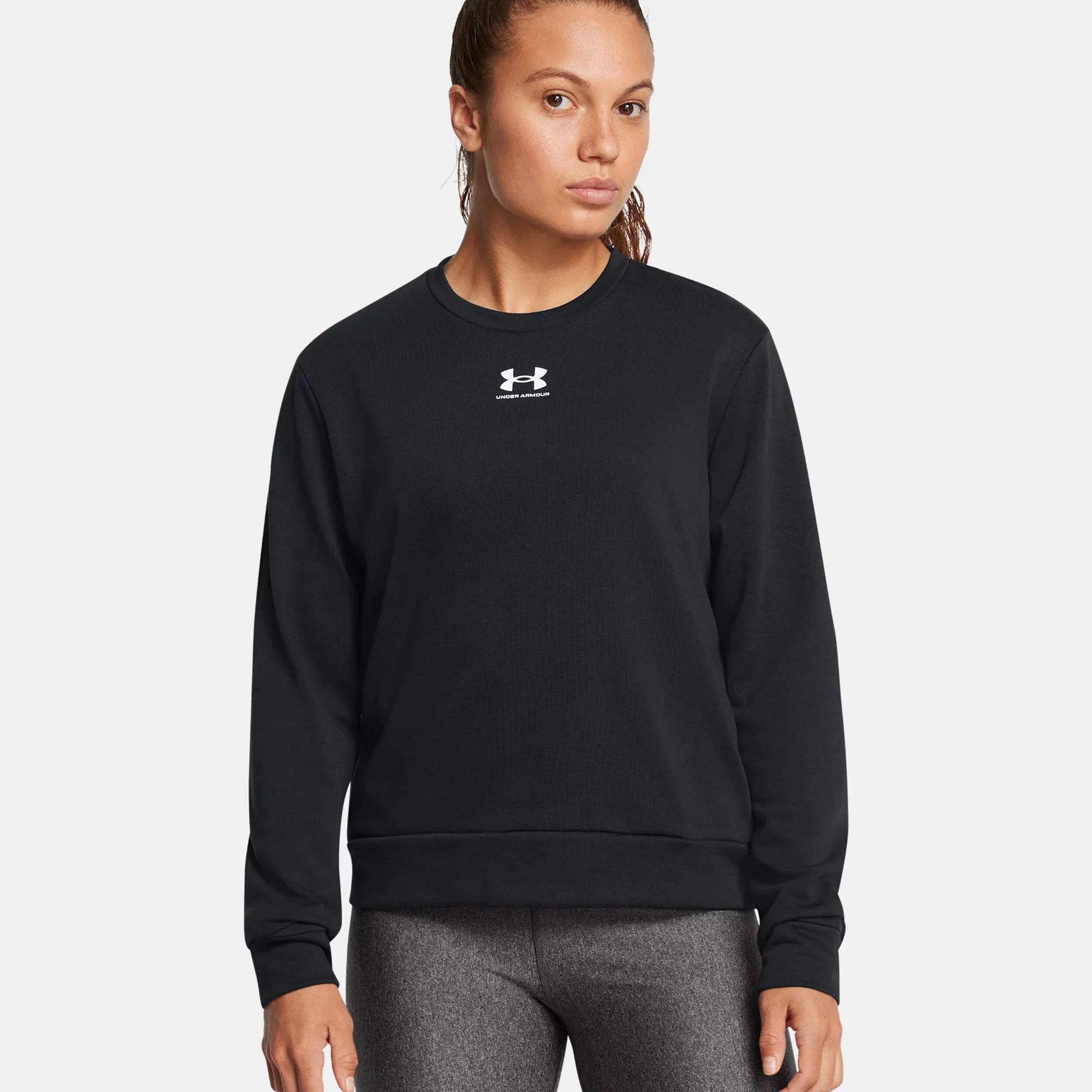 Under Armour Rival Terry Crew Sweat-shirt Femmes - Noir