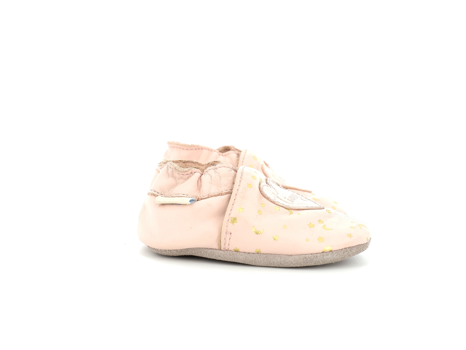 Robeez-FAMILY HEARTS Cuir Or rose