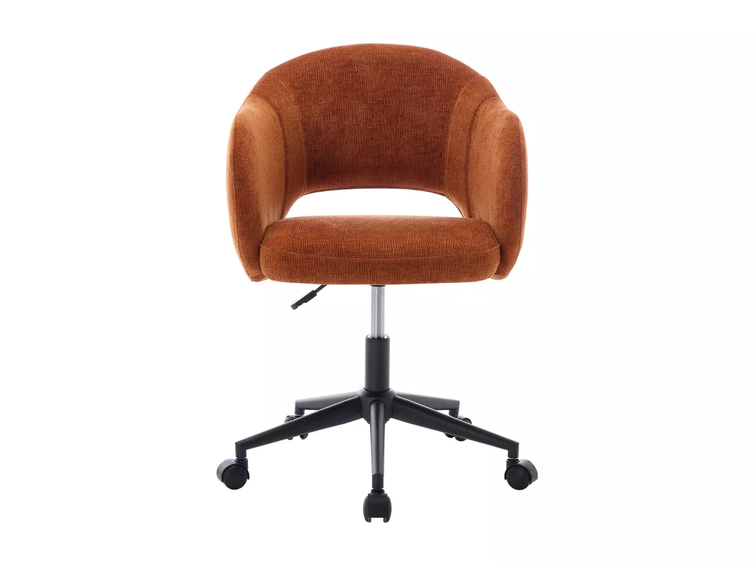 Chaise de bureau - Tissu texturé - Terracotta - ACACILIO