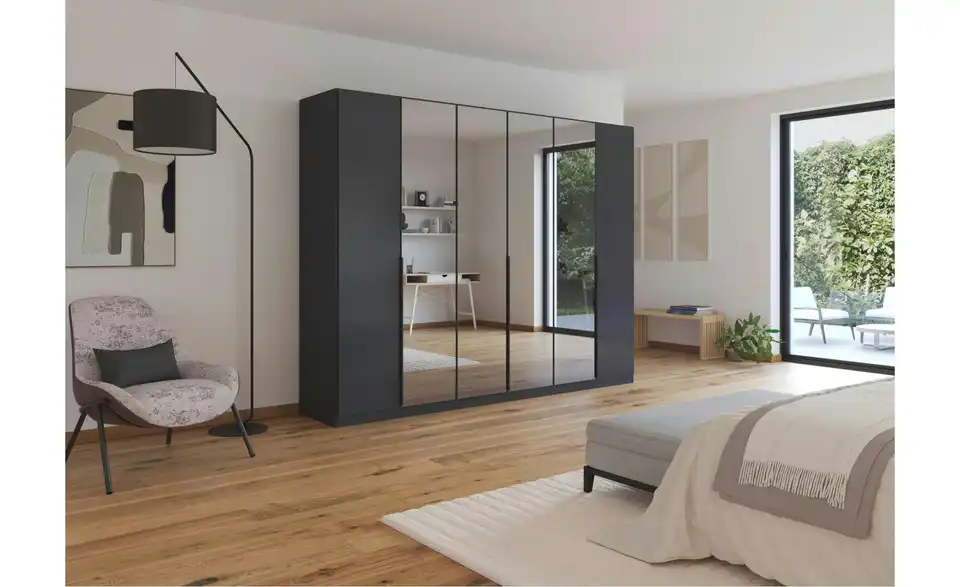 Drehtürenschrank Grau 271 cm 6 Stück