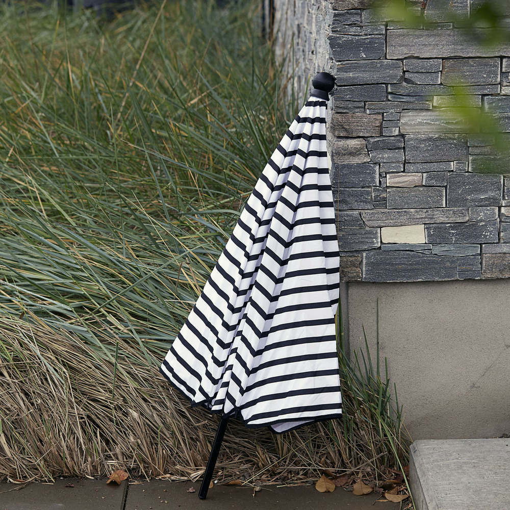 Parasol de plage/jardin oktogon coloris noir et blanc