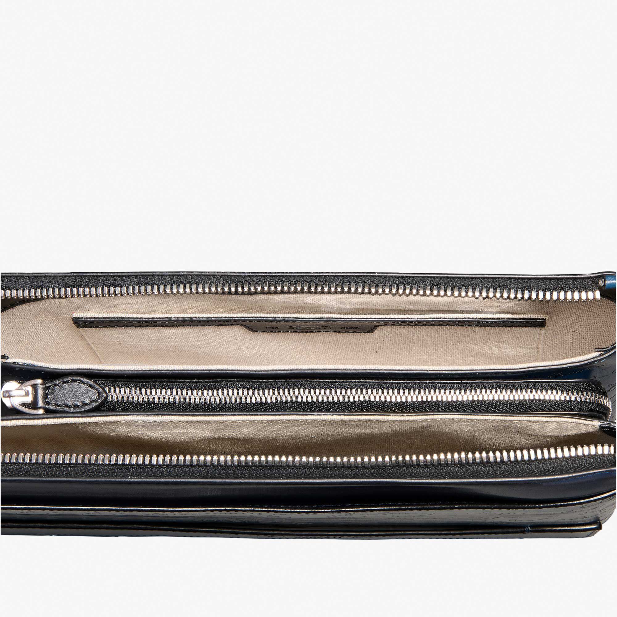 Pochette Zippee Tersio En Cuir Scritto