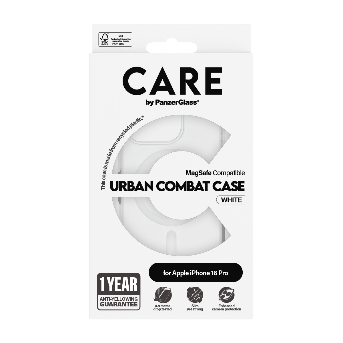 CARE by PanzerGlass Handyhülle »Urban Combat Case mit MagSafe für Apple iPhone 16 Pro« Backcover, Schutzhülle, Handyschutzhülle, Case, Schutzcase, stossfest