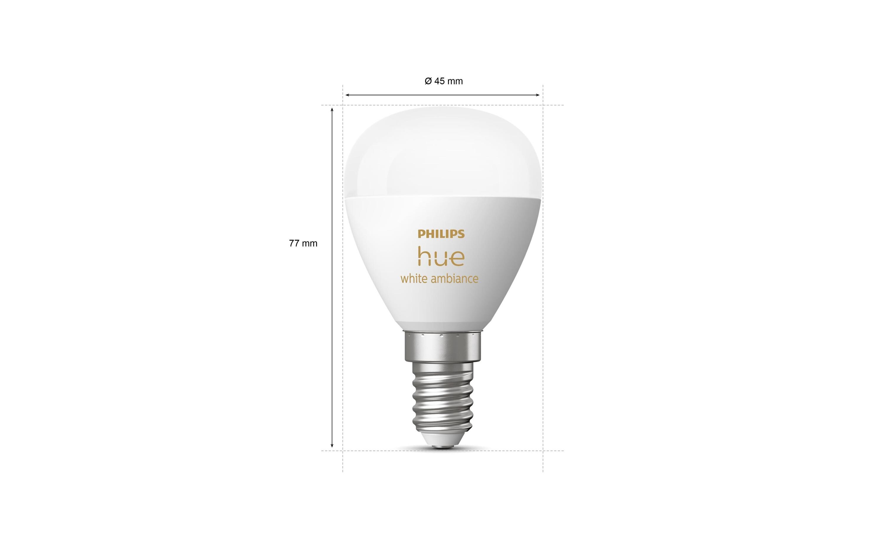 White Ambiance E14 Luster Tropfen 2er Set 2 x 470 lmSmartes Hue E14-Leuchtmittel