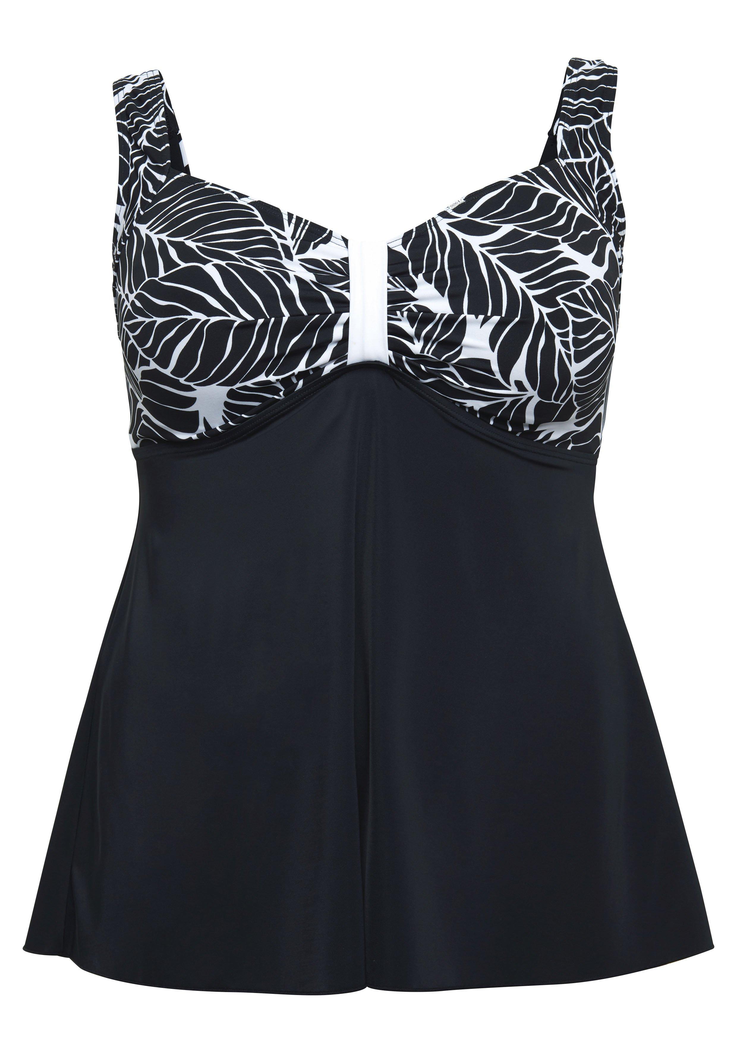 Tankini Top mit V-Ausschnitt, figurumspielend