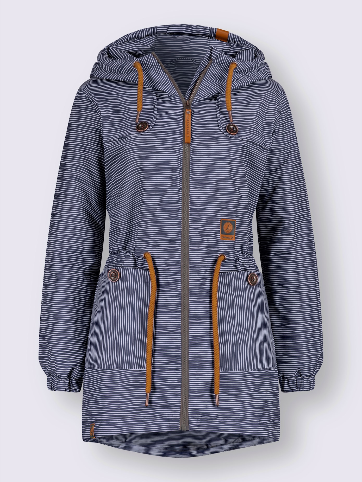 Veste capuche avec coulisse et lien à nouer