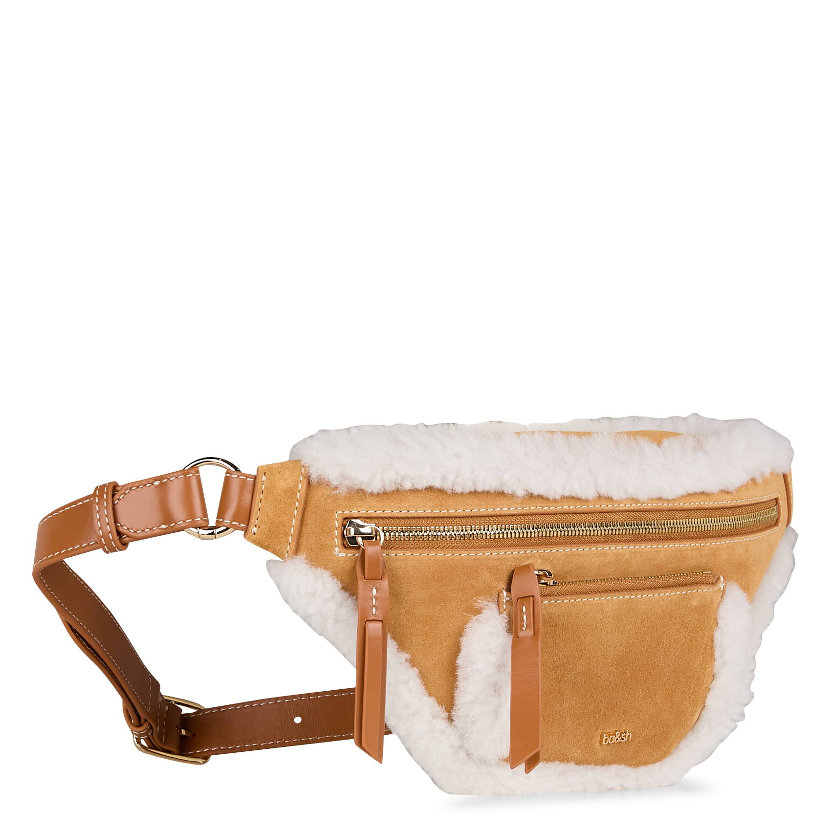 BANANE - Sac banane en fausse fourrure | Beige