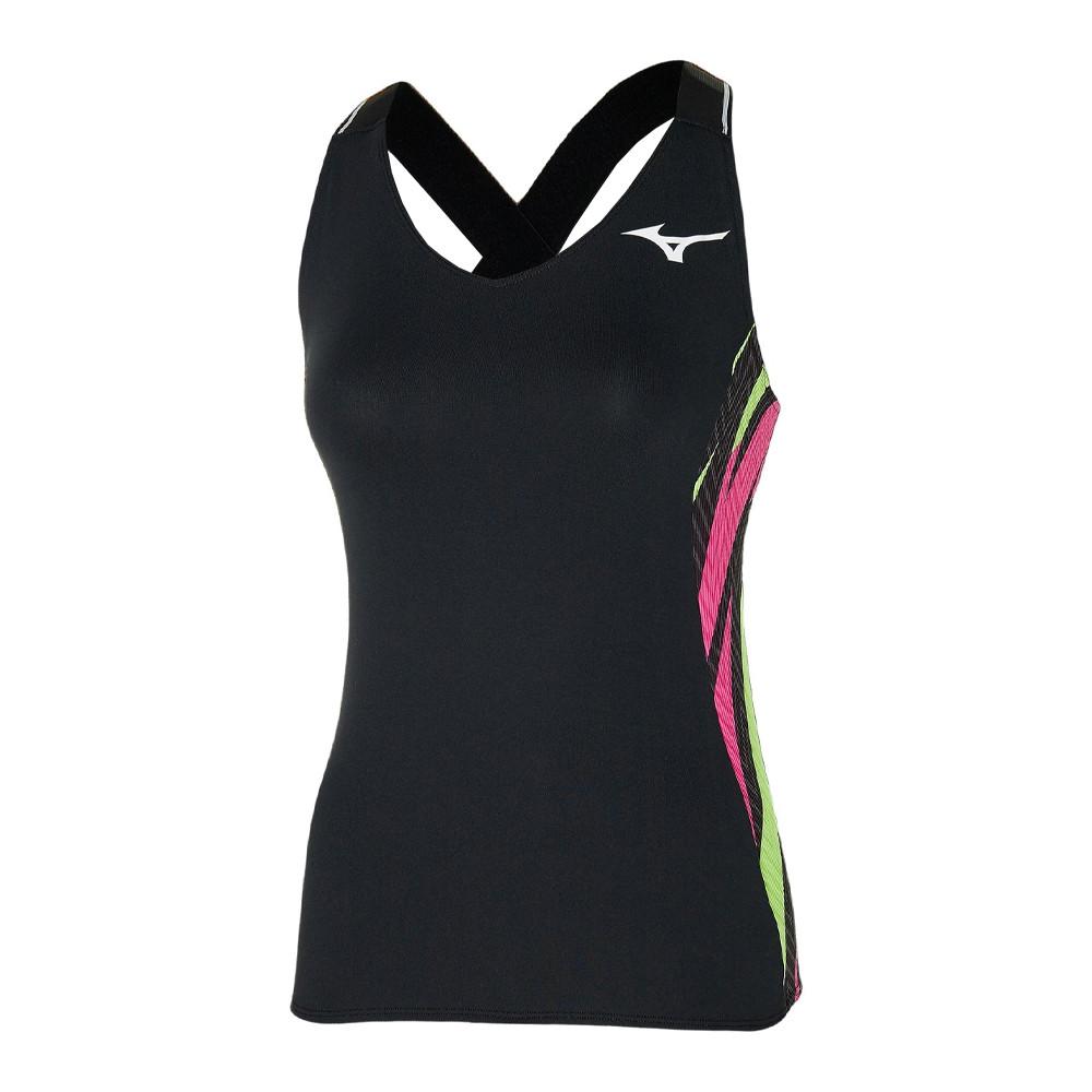 Mizuno Débardeur De Tennis Noir Femme tech Mizuno Printed