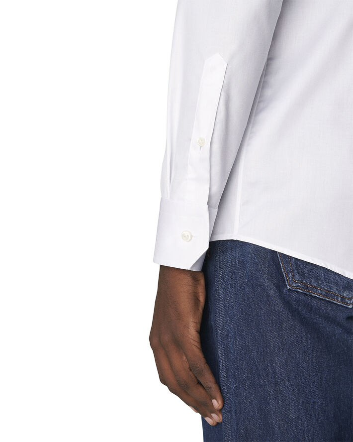 ETON Slim Fit White Signature Twill Shirt Hvid