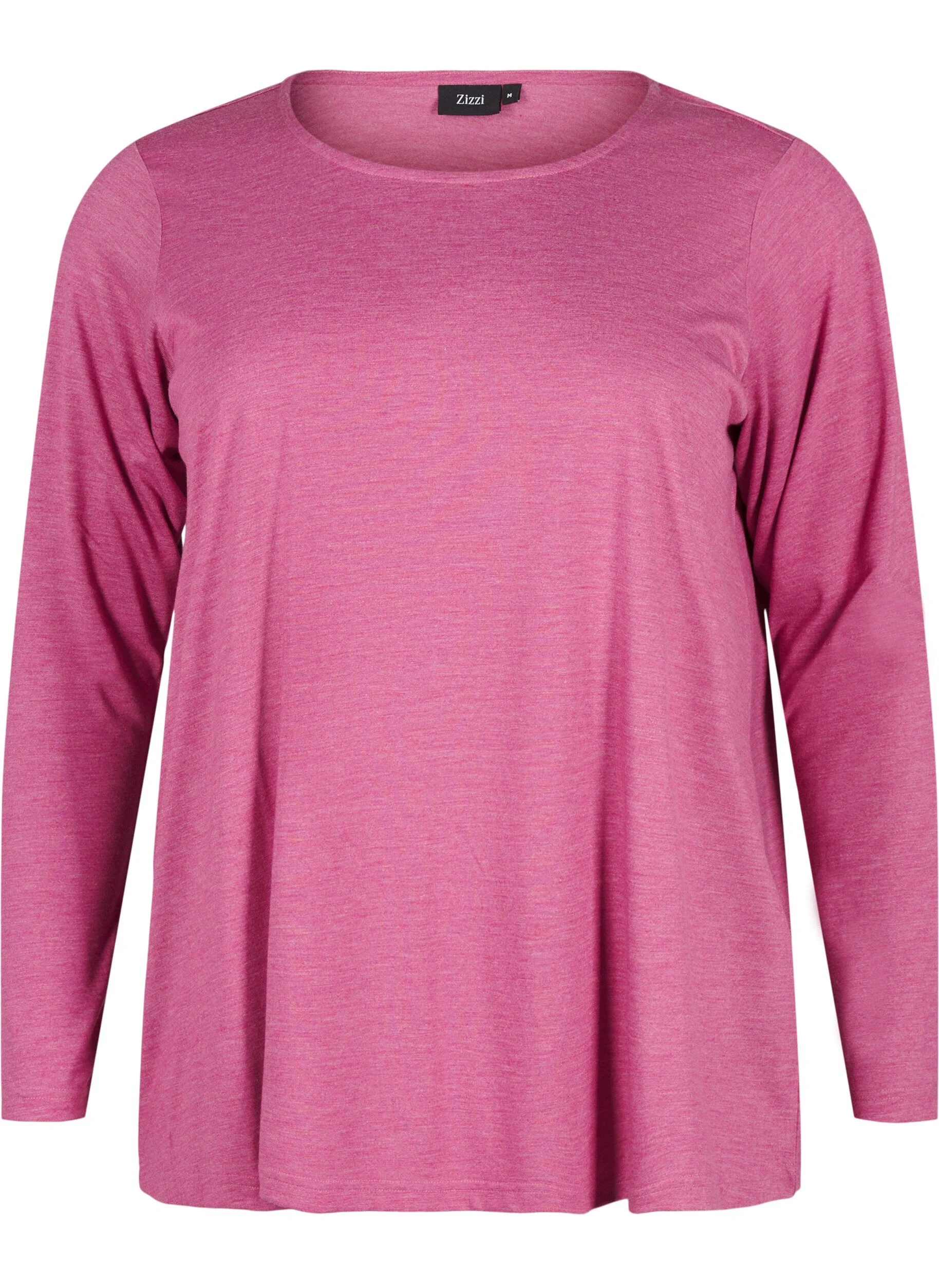 Langærmet t-shirt med rund hals