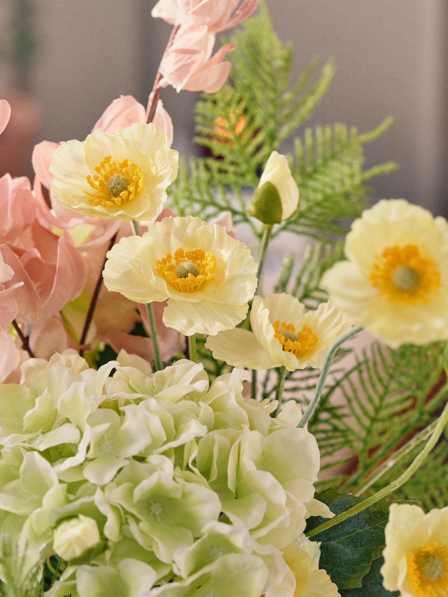 Kunstig blomst valmue | 59 cm.  | Peach