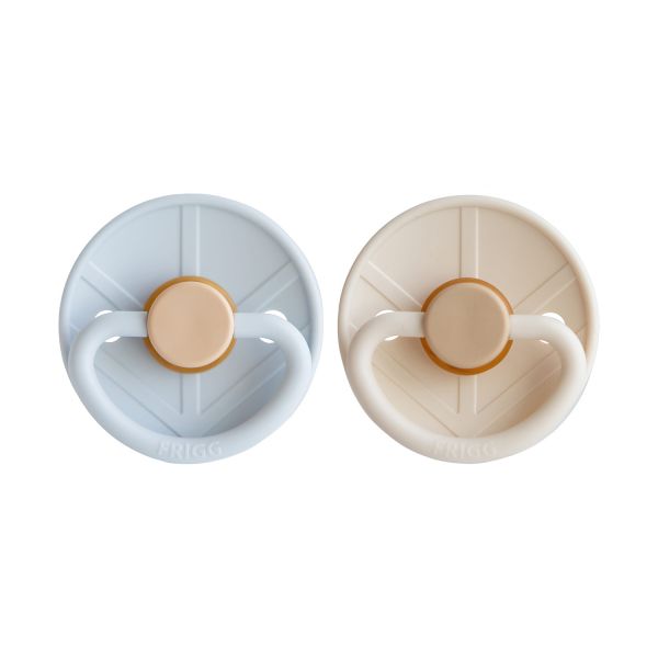 FRIGG Little Viking Fopspeen - 0-6 Mnd - 2 stuks - Powder Blue/Cream