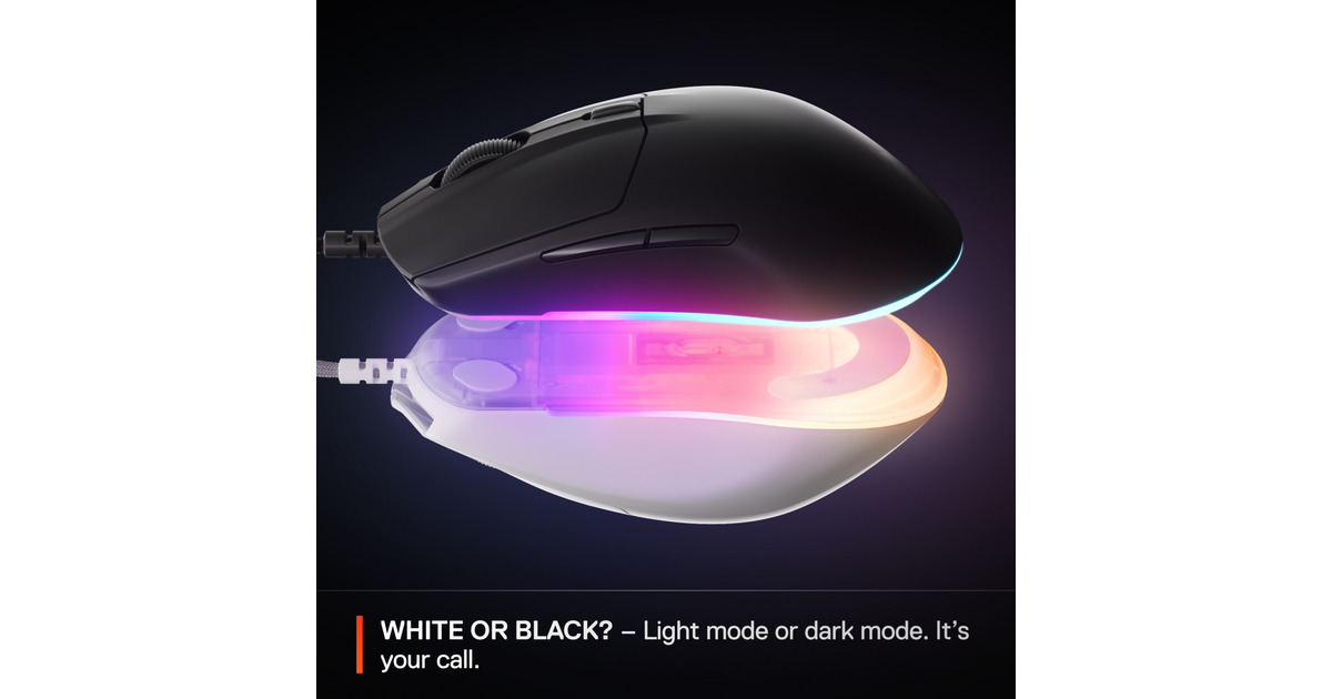 SteelSeriesRival 3 Gen 2 gaming muis  (Zwart, 8.500 dpi, RGB leds)