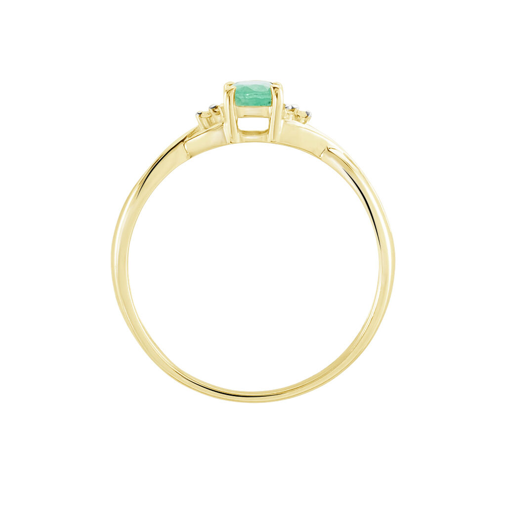 Bague Or Jaune Cassie Emeraude Diamants