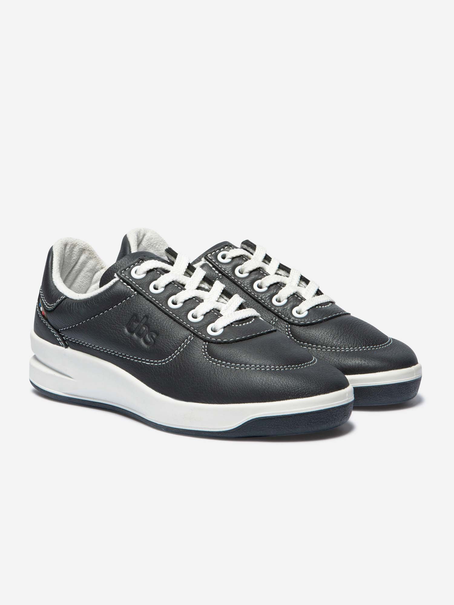 Baskets Femme Confort Dessus Cuir Marine