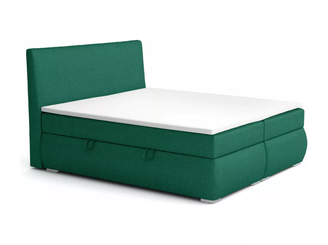 LIT BOXSPRING avec tiroirs de rangement Buffalo 140x200 cm, Fancy 36 (Vert)