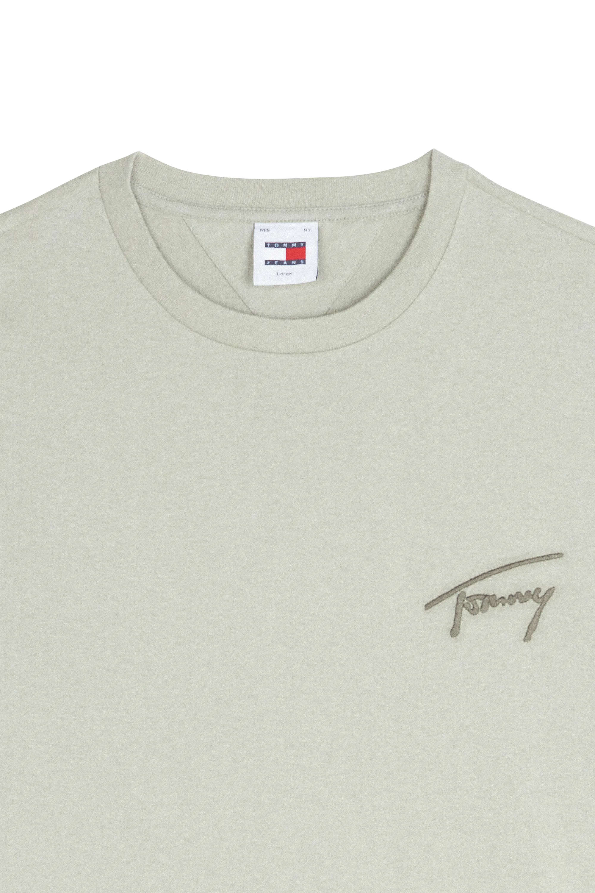 TOMMY JEANS T-shirt TJM REG SIGNATURE TE Vert