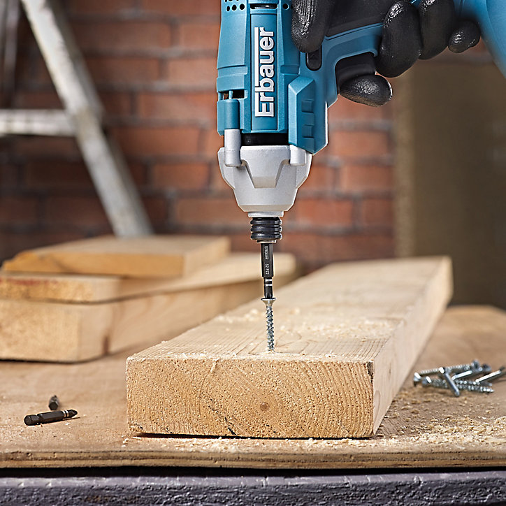 Embout de vissage torsion impact PZ2 50mm Erbauer - 3 pièces