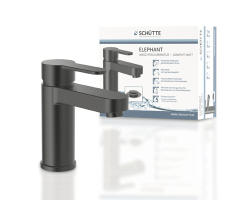 SCHÜTTE ELEPHANT wastafelkraan grafiet mat 34212