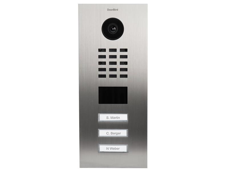 Doorbird IP Türstation D2103V IP Video Türsprechanlage aus Edelstahl V2A mit 3 Ruftasten