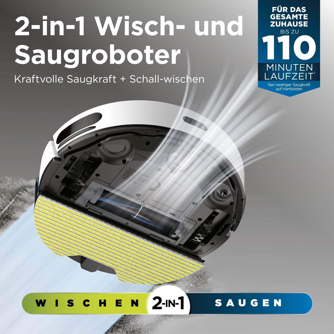 Shark Matrix Plus 2-in-1 Wisch- & Saugroboter mit LiDAR-Home Mapping, Matrix- & Kantenreinigung, für Teppich, Hartböden & Tierhaare, Selbstaufladend, Anti-Allergen, Weiß RV2620WDEUWH