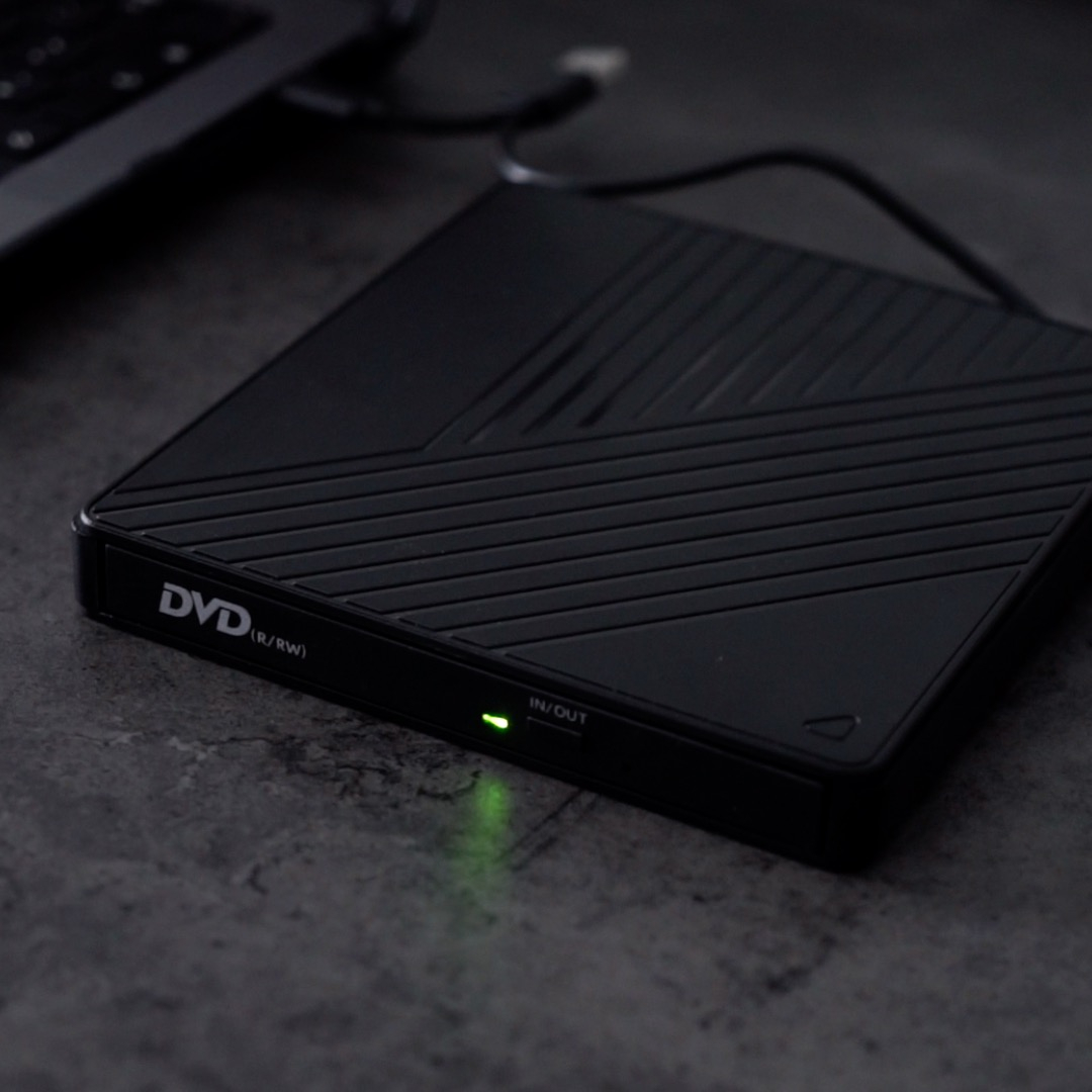 3in1 Slim Super Drive USB C / USB 3.0 CD DVD-RW Externes Laufwerk Brenner mit SD- / MicroSD Card Reader / Dual USB für MacBook / Laptop - Schwarz