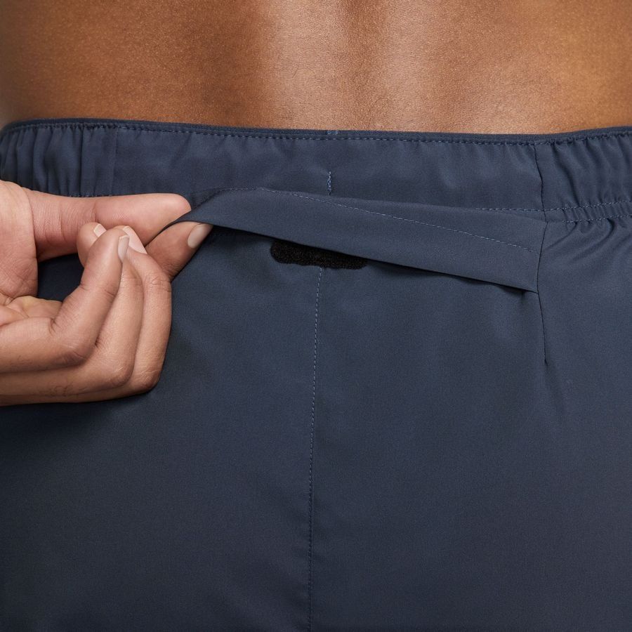 Nike Short Running Dri-FIT Challenger 5'' 2 EN 1 - Bleu/Argenté