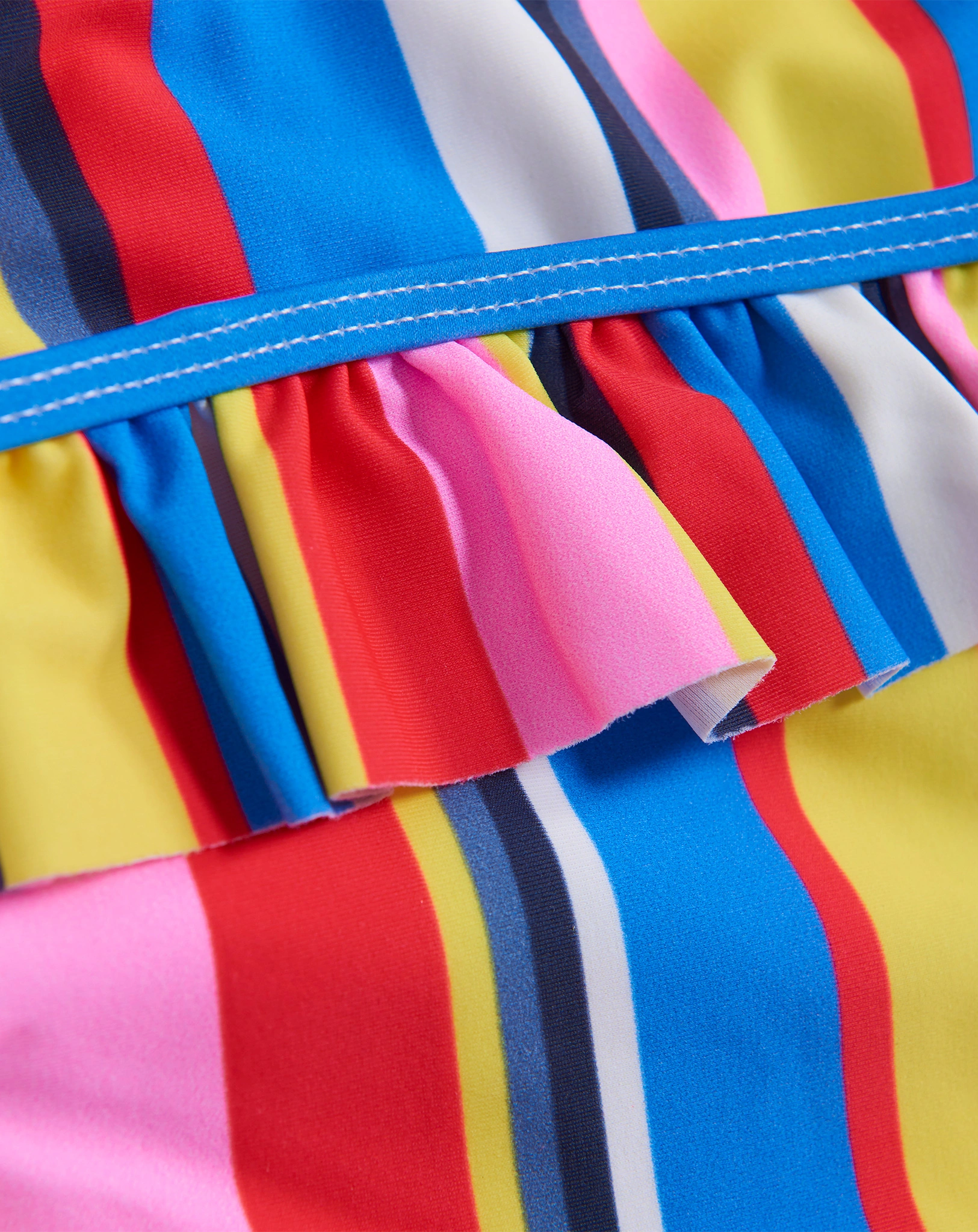 Bikini SUMMER STRIPES mit Röckchen in diva pink