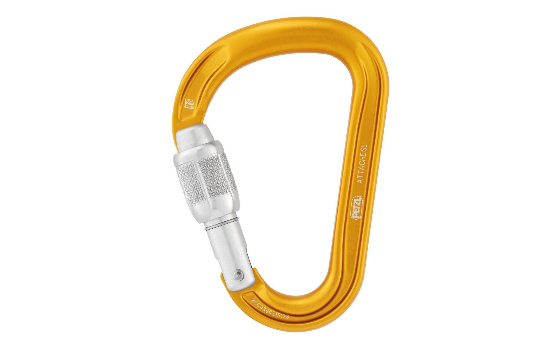 Attache Screw Lock Carabiner, GelbVerriegelungskarabiner