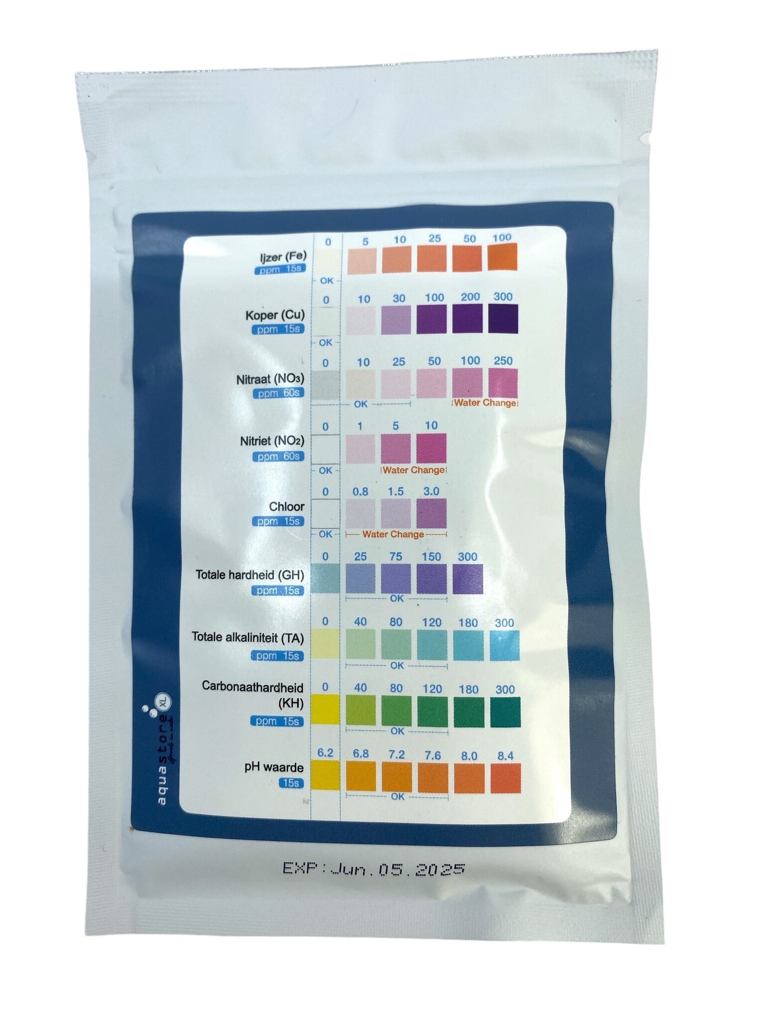 AquastoreXL Teststrips 100x Aquarium  9-in-1   50x Ammonia NH3/NH4