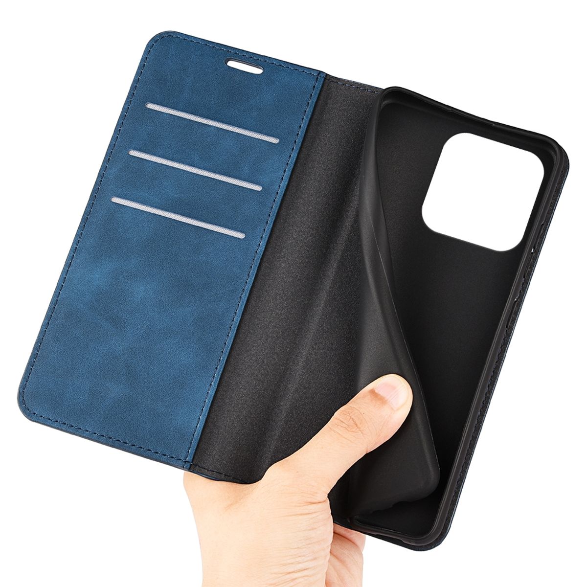 Hülle Handy Schutz für Apple iPhone 15 Plus Case Cover Klapp Tasche Wallet Etuis