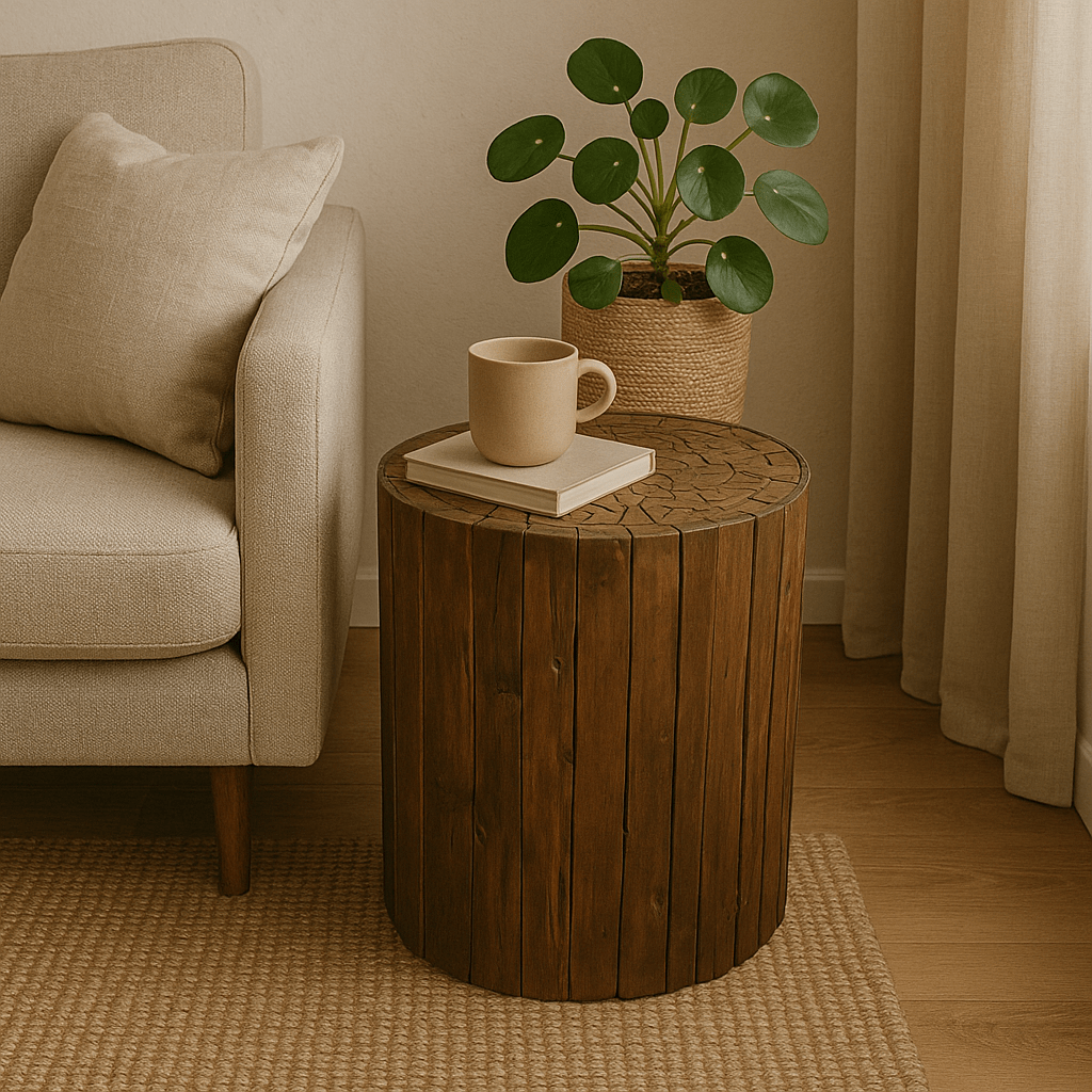 Noa bijzet tafel vierkant Naturel