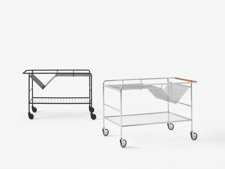 &tradition Alima NDS1 trolley chrome, gelakt eiken