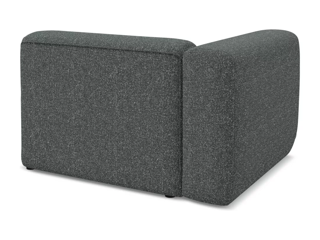 Module avec accoudoirs gauche en tissu texturé - graphite - EKAHI