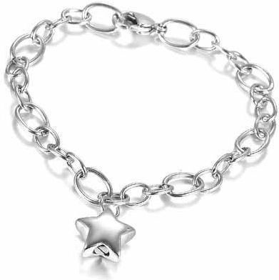 RVS as armband met ster bedel en schroefdopje
